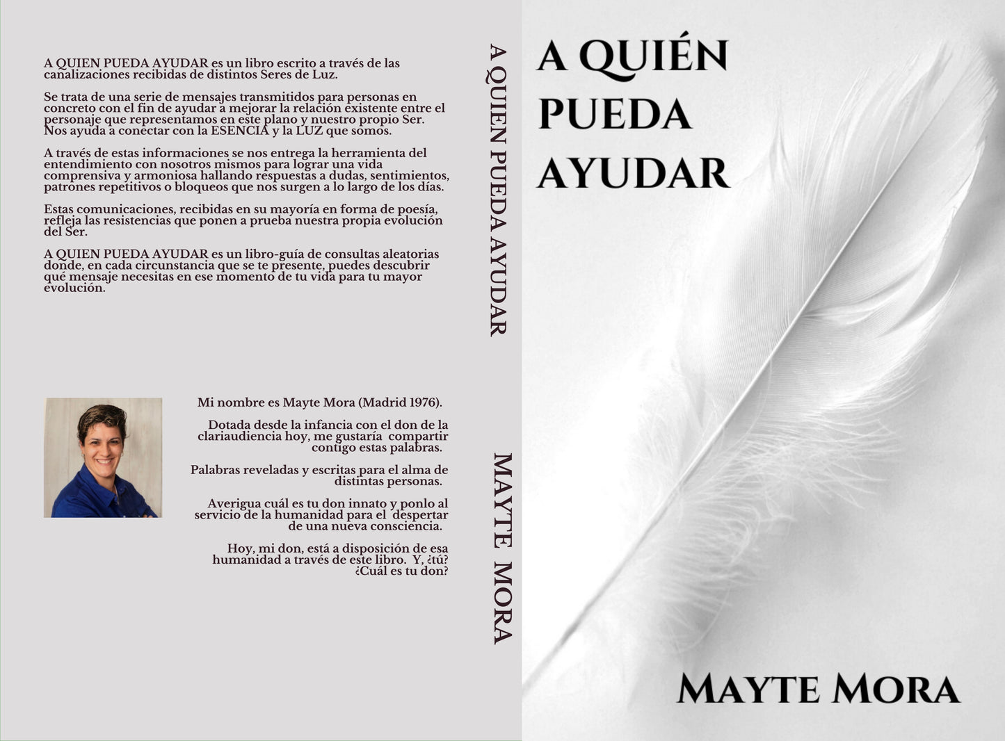 ¡Nuevo libro publicado con Libros Con Atenea 💚🦉! A QUIEN PUEDA AYUDAR es un libro escrito a través de las canalizaciones recibidas de distintos Seres de Luz. Se trata de una serie de mensajes transmitidos para personas en concreto con el fin de ayudar a mejorar la relación existente entre el personaje que representamos en este plano y nuestro propio Ser. Nos ayuda a conectar con la ESENCIA y la LUZ que somos. Compra el libro A quién pueda ayudar de Mayte Mora está en oferta