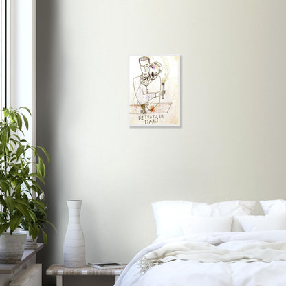 Obra original de Lorca dedicada a Dalí. Lámina artística A3, certificada y numerada. Edición exclusiva de la Gira Lorquiana 2025. Un trazo, un vínculo.