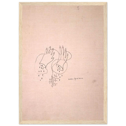 Dibujo original de Federico García Lorca: "Manos cortadas". Edición exclusiva Gira Lorquiana 2025. Arte simbólico, numerado y con certificado. Solo bajo demanda.