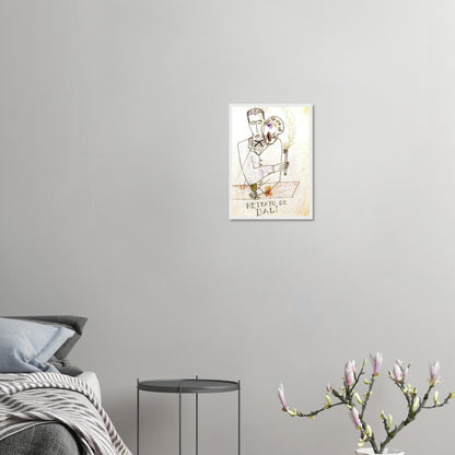 Obra original de Lorca dedicada a Dalí. Lámina artística A3, certificada y numerada. Edición exclusiva de la Gira Lorquiana 2025. Un trazo, un vínculo.