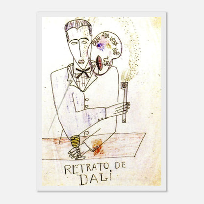 Obra original de Lorca dedicada a Dalí. Lámina artística A3, certificada y numerada. Edición exclusiva de la Gira Lorquiana 2025. Un trazo, un vínculo.