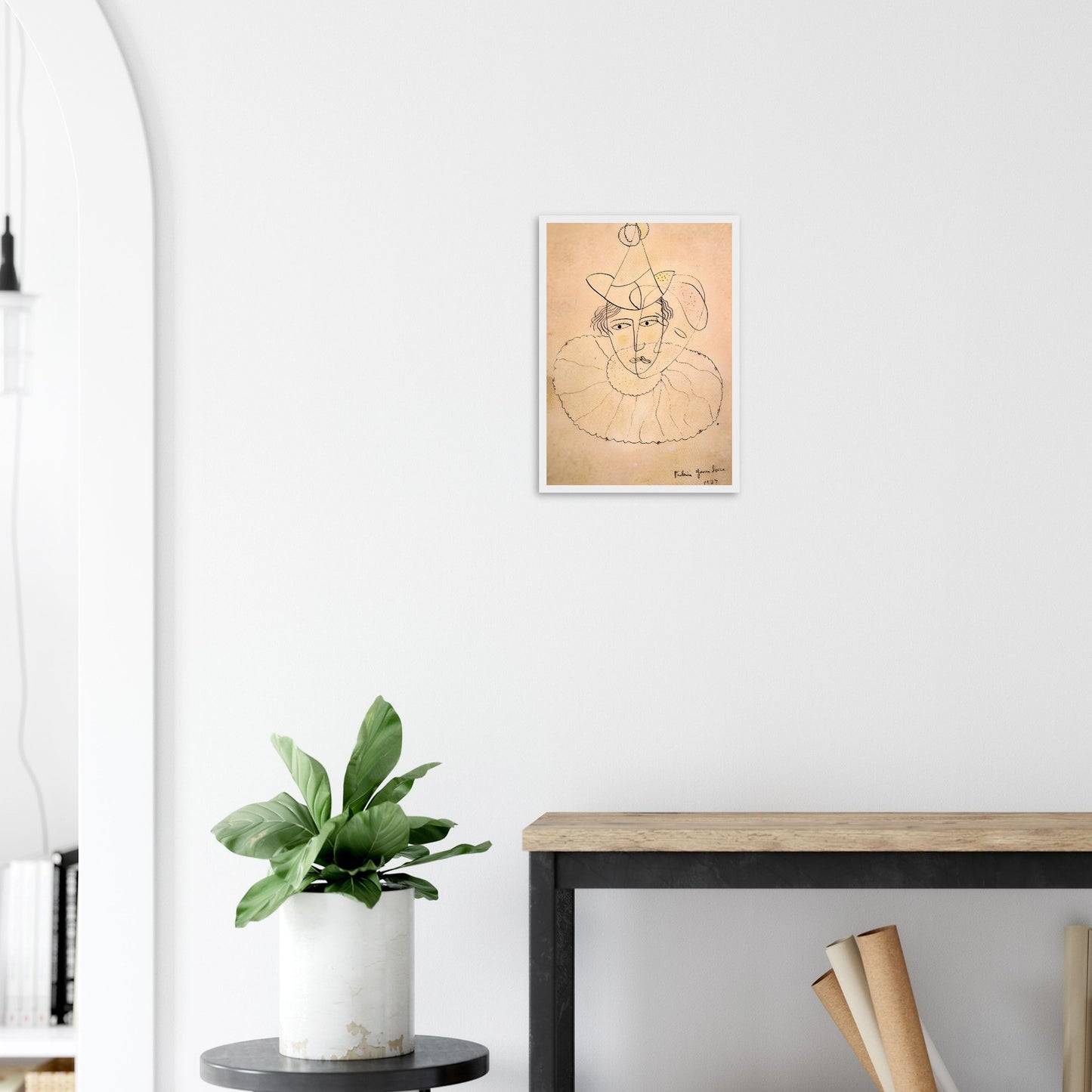 Obra original de Lorca: “Payaso de rostro desdoblado”, recuperada para la Gira Lorquiana 2025. Edición limitada enmarcada con certificado. Una joya literaria visual.