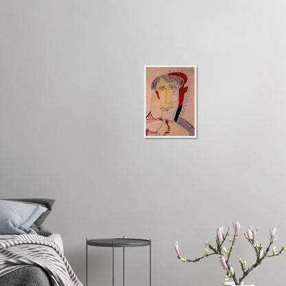 Dibujo original de Federico García Lorca: “El Beso”. Lámina A3 numerada, edición exclusiva de la Gira Lorquiana 2025. Arte íntimo con certificado.