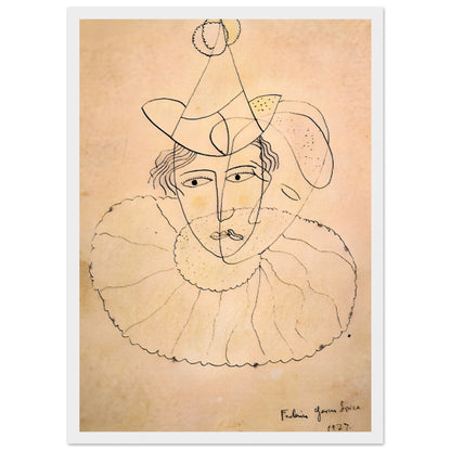 Obra original de Lorca: “Payaso de rostro desdoblado”, recuperada para la Gira Lorquiana 2025. Edición limitada enmarcada con certificado. Una joya literaria visual.