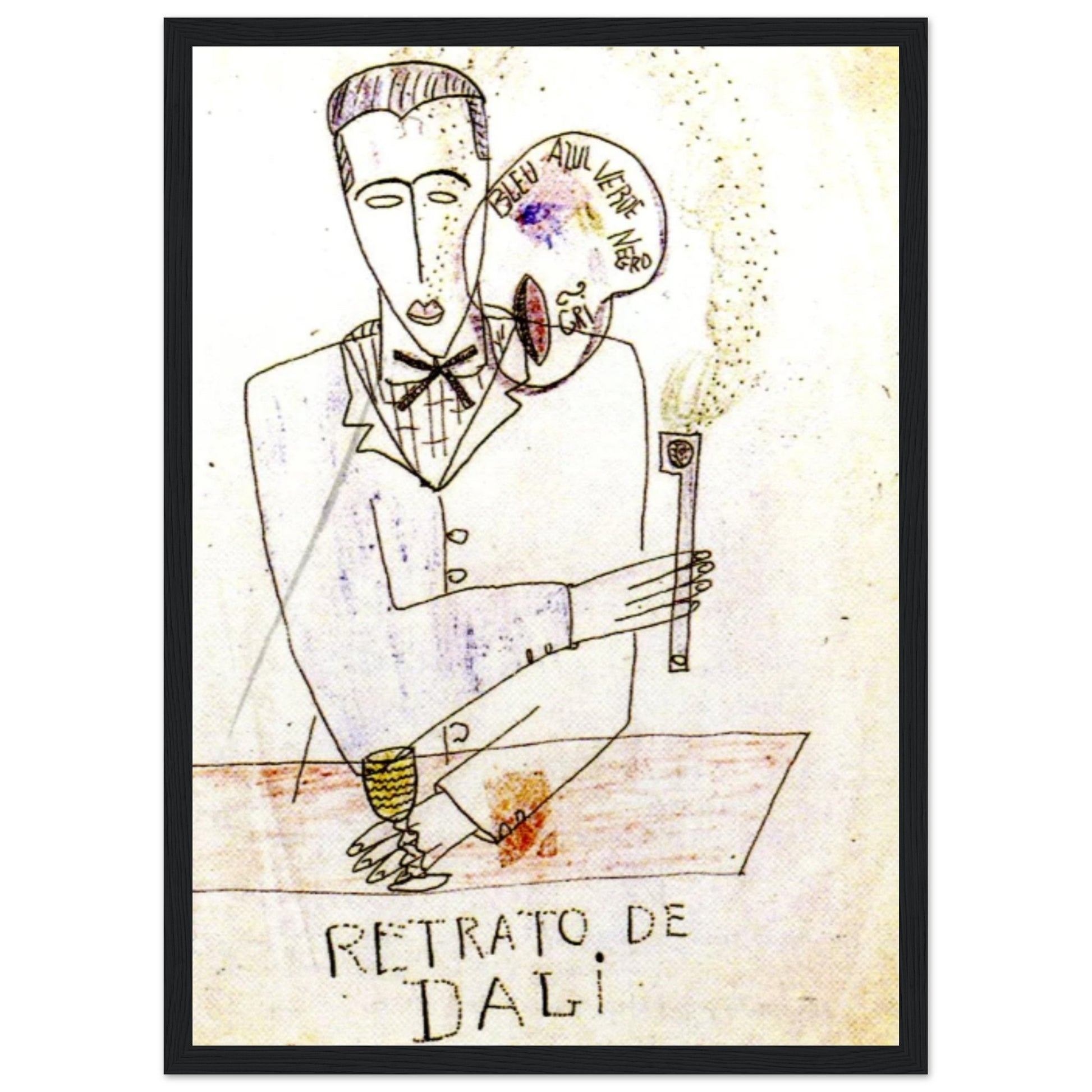 Obra original de Lorca dedicada a Dalí. Lámina artística A3, certificada y numerada. Edición exclusiva de la Gira Lorquiana 2025. Un trazo, un vínculo.